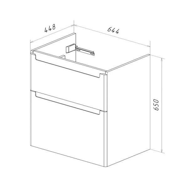 Тумба с раковиной Lemark Buno LM04B70T 70 см направляющие с доводчиком (детальная фотография), в наличии, нет в наличии