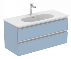 Тумба под раковину подвесная Ideal Standard Tesi 100 см серо-голубая матовая