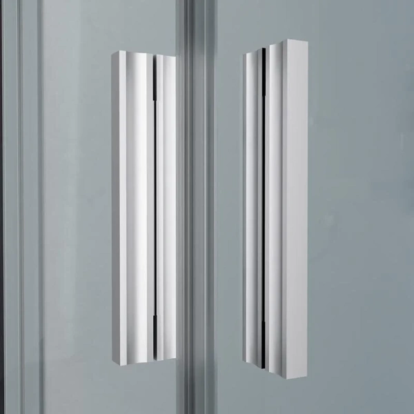 Душевая кабина Am.Pm Gem 90x90 см профиль матовый хром W90C-403-090MT (детальная фотография), стеклянные, прозрачные