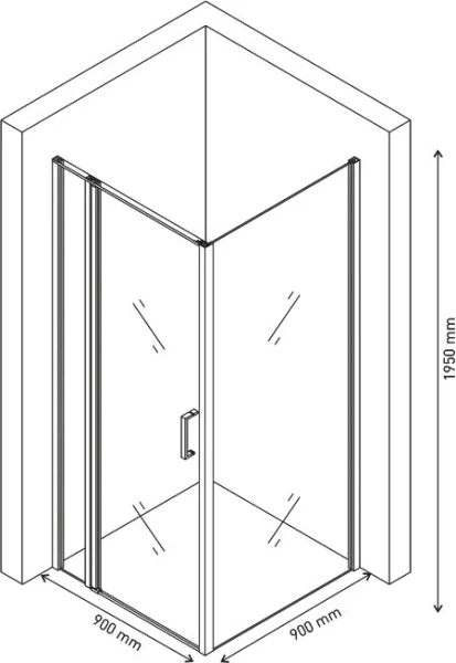 Душевой уголок BERGES Oxygen 90x90 см профиль хром сильвер 061011 (детальная фотография), современные, hi-tech