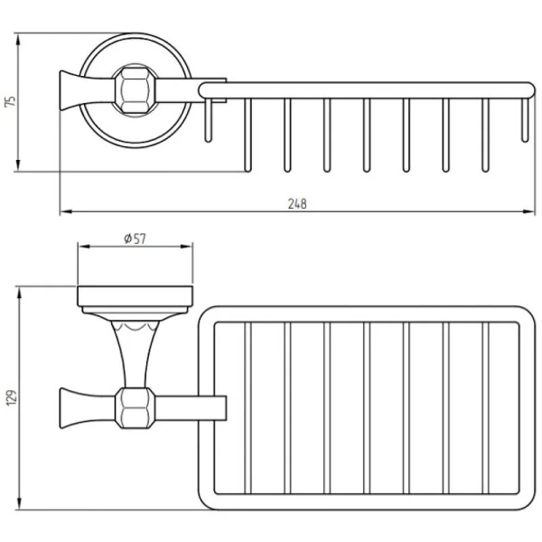 Решетка для ванной Migliore Fortuna хром 27700 (детальная фотография), классические, ретро