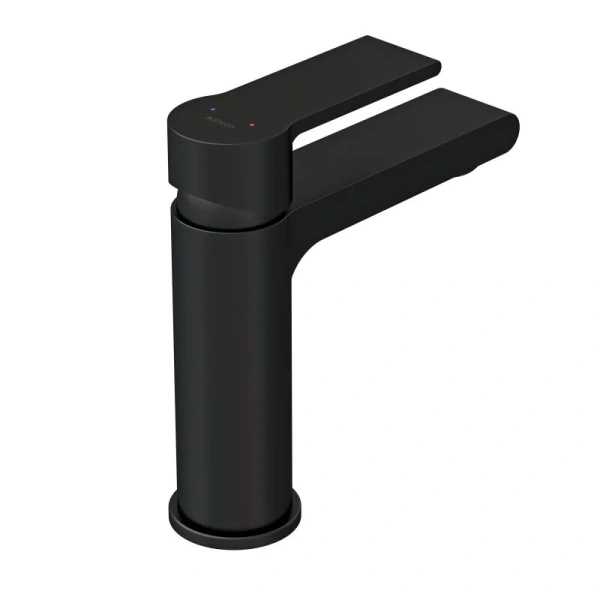 Смеситель для раковины Cersanit Brasko черный матовый 63107 (детальная фотография), из латуни, округлая форма