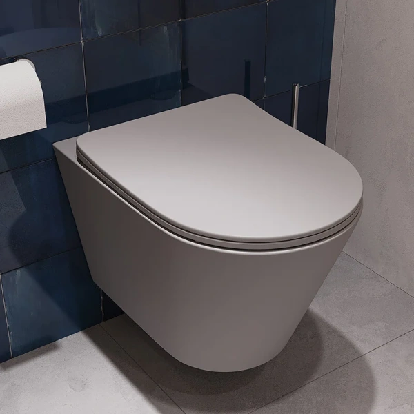 Унитаз подвесной Aqueduto CONE серый матовый CON0130 (детальная фотография), в наличии