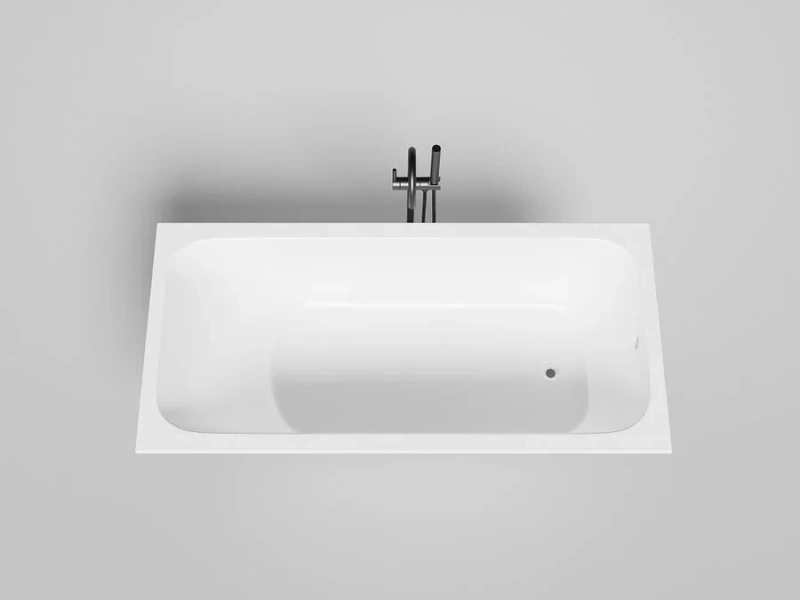 Ванна из искусственного камня Salini Orlanda 170x80 см белый матовый 102016M (детальная фотография), приставные, встраиваемые