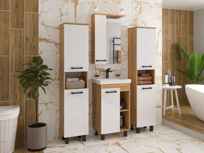 Зеркальный шкаф Misty Крафт 50 см левый П-Кра-02050-011Л (детальная фотография), навесные