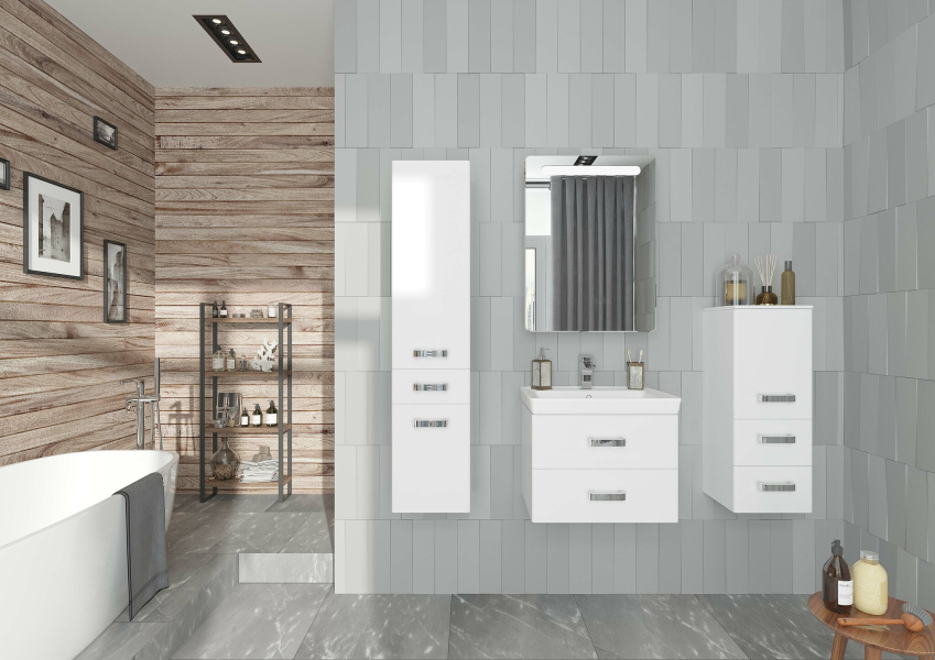 Тумба под раковину подвесная Акватон Америна 70 см белая 1A137601AM010 (детальная фотография), нет в наличии