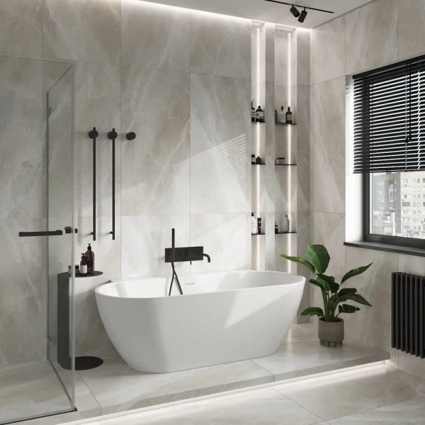 Ванна акриловая Corpa Nera Salieri CN130119, 170 х 80 см, белый матовый (детальная фотография), отдельностоящие