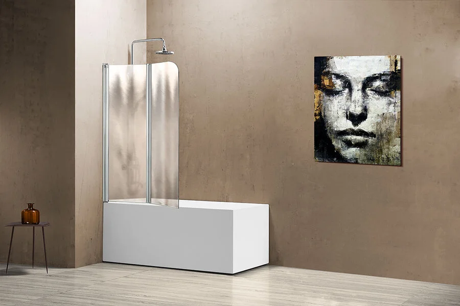 Шторка для ванны Vincea 114х140 см правая VSB-12114CH-R (детальная фотография), складные