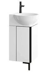 Тумба под раковину напольная Aqwella Porto 36.5 см белая с черным