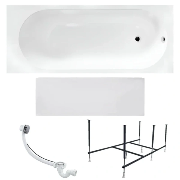 Ванна акриловая 1MarKa Atlas 01атл1770кп, 170 x 70 см, цвет белый (детальная фотография), прямоугольные