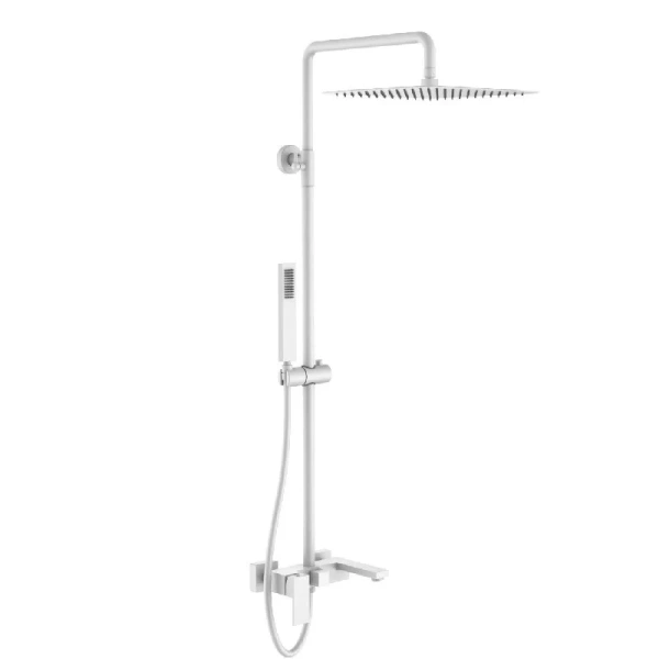 Душевая стойка Boheme Qubic matt white 478-MW (детальная фотография)
