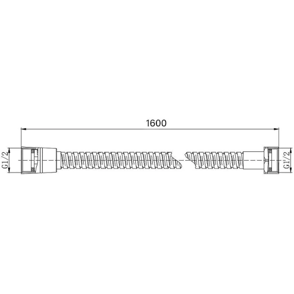 Шланг для душа Акватек черный AQ2101MB (детальная фотография), шланги для душа