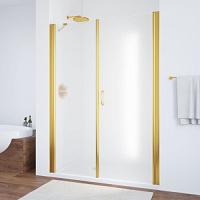 Душевая дверь профиль золотой стекло сатин Vegas-glass