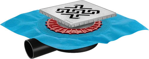 Душевой трап BERGES ZENTRUM Antik 15 см хром матовый - фото 1