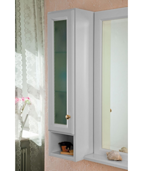 Шкаф для ванной, петли слева, цвет белый матовый, фурнитура золото, La Beaute Michel SMI24LBO.Sx.O.OR (детальная фотография)