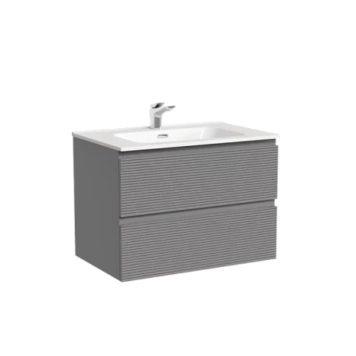 Тумба под раковину подвесная Sancos Folk 70 см Ergraut soft - фото 5