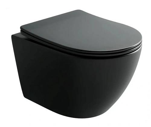 Унитаз подвесной Ceramica Nova Uno черный матовый - фото 2
