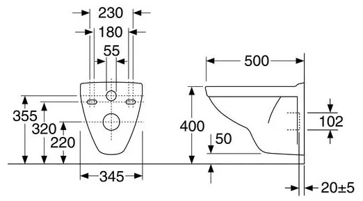 Унитаз подвесной Gustavsberg Nautic GB115530001000 (детальная фотография), недорого