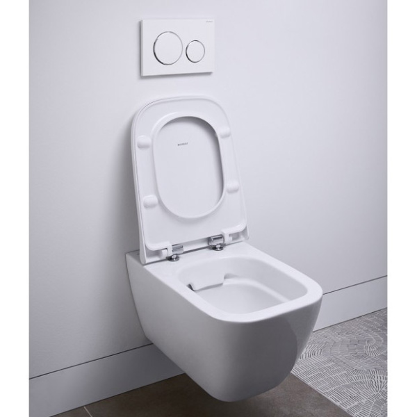 Комплект инсталляция и унитаз подвесной безободковый Geberit Duofix 111.300.00.5-500.683 (детальная фотография), с инсталляцией