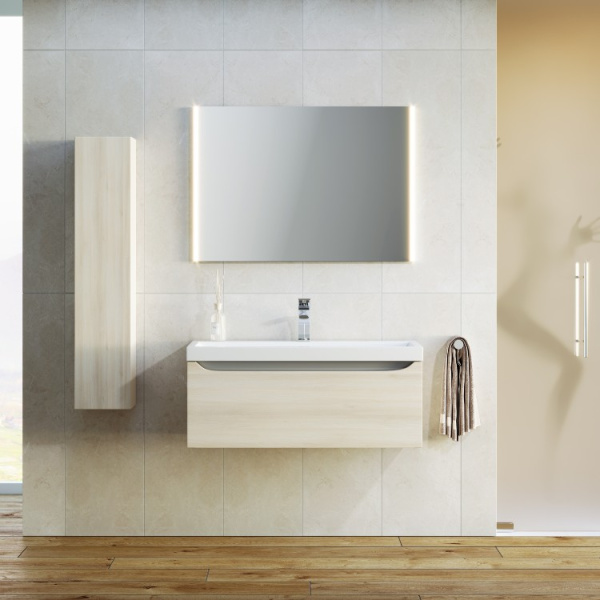 Тумба под раковину подвесная Aqwella Верона 100 см акация Ver.01.10/A (детальная фотография), в наличии