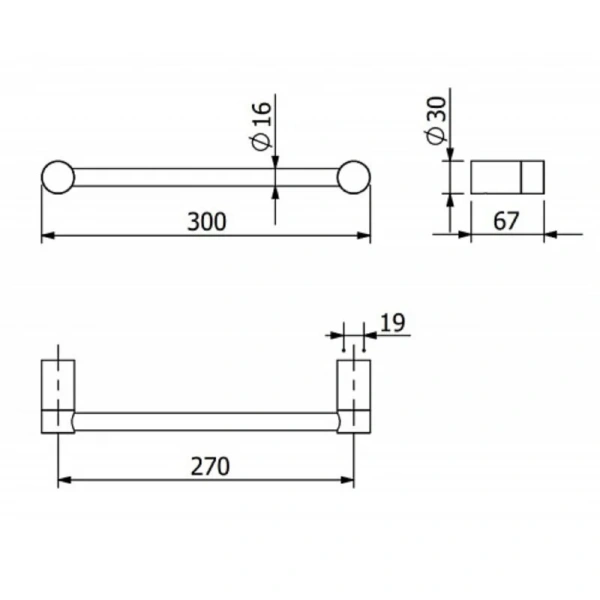 Полотенцедержатель Kludi Vela R золото брашированное 58962N0 (детальная фотография), современные, hi-tech