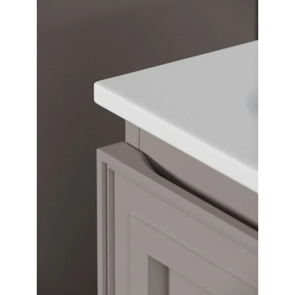 Тумба под раковину подвесная Sancos Very 80 см doha soft VR80SM (детальная фотография), серая