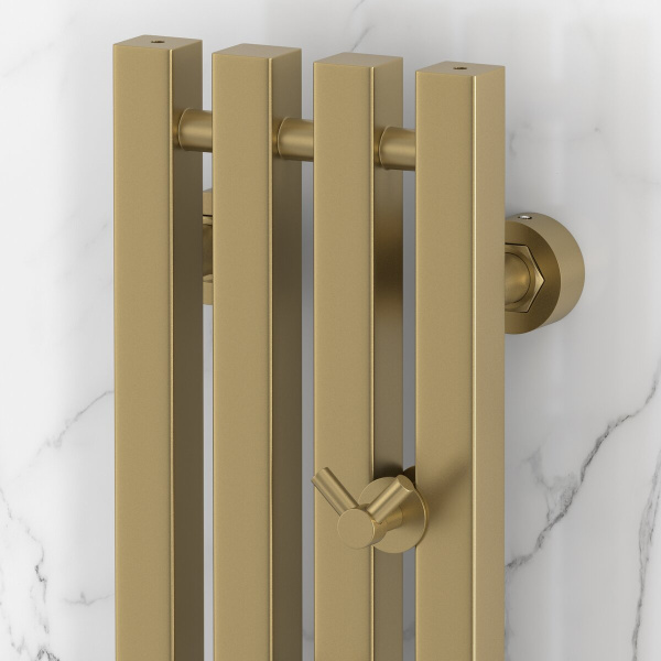 Полотенцесушитель водяной Сунержа Сатерленд PRO 15х120 см золотой шелк 32-0457-1215 (детальная фотография), современные, hi-tech