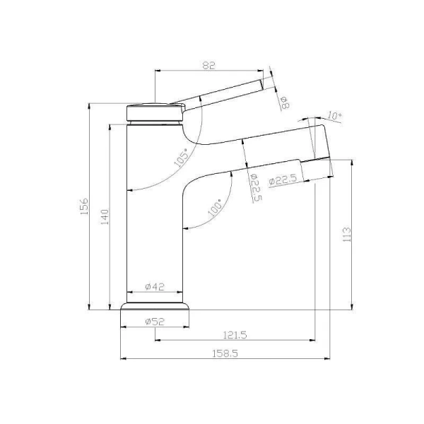 Смеситель для раковины Lemark Minima хром LM3806C (детальная фотография), для раковины