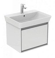 Тумба под раковину подвесная Ideal Standard Connect Air 53 см белый глянцевый, светло-серый матовый