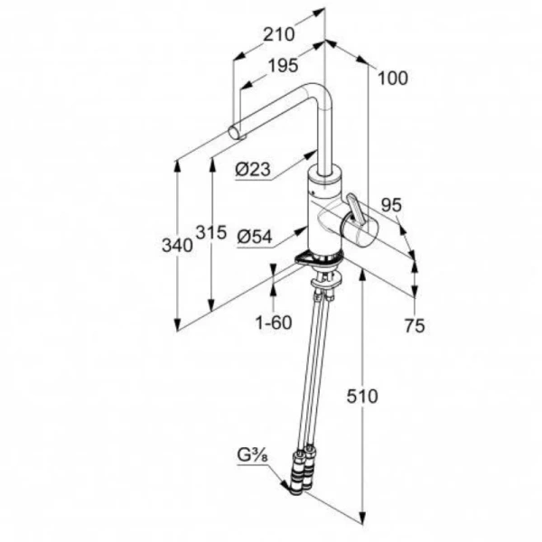 Смеситель для кухни Kludi E-GO черный матовый 422306675 (детальная фотография), для кухни