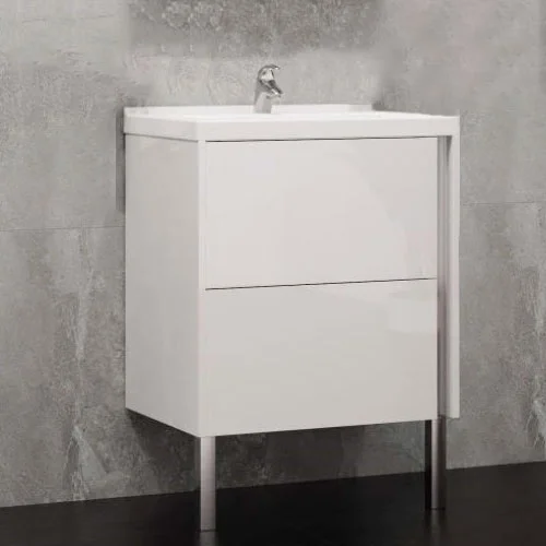 Тумба под раковину подвесная Акватон Стоун 60 см белая 1A231401SX010 (детальная фотография), современная, hi-tech