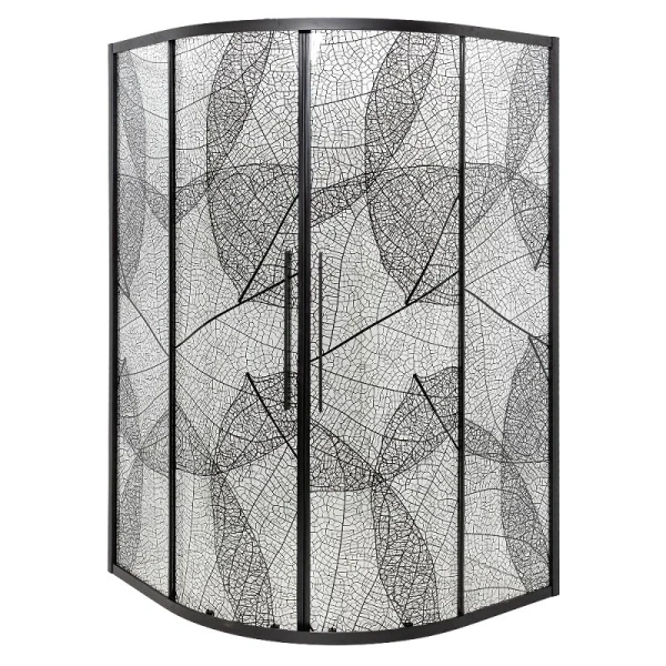 Душевой уголок Deto HB 80x80 см профиль черный HB80 (детальная фотография), 80х80