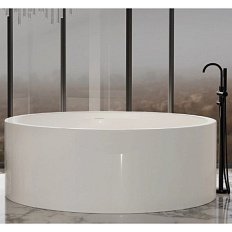 Ванна из искусственного камня Salini Isola 200x200 см белая глянцевая