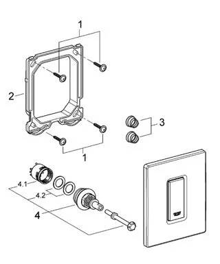 Смывная клавиша, матовый хром, Grohe Skate Cosmopolitan 38784P00 (детальная фотография) index_1