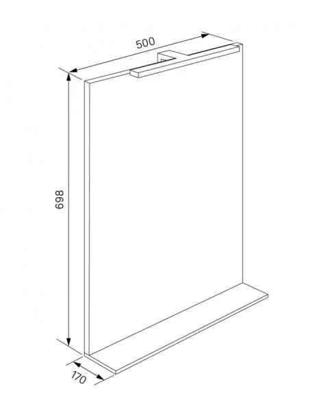 Зеркало с подсветкой IDDIS New Custo 50 см белое NCU50W0i98 (детальная фотография), по запросу