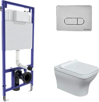 Унитаз с инсталляцией BERGES кнопка D3