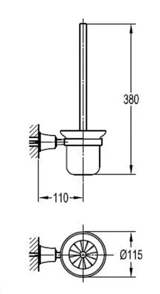 Ёршик для ванной подвесной Art&Max Liberty AM-F-8990 (детальная фотография), современные, hi-tech