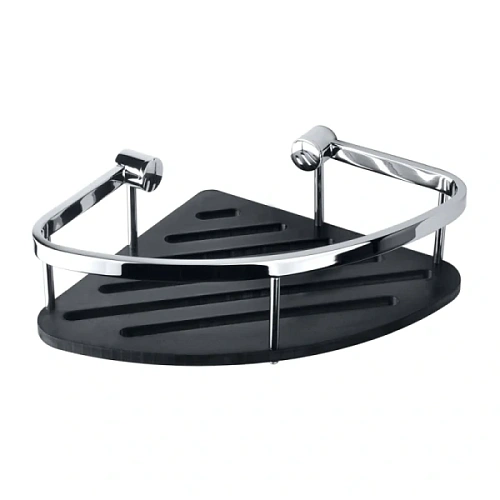 Полочка для ванной Bemeta Cytro черная - фото 2