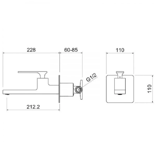 Смеситель для раковины Timo Torne черный матовый 4372/03SM (детальная фотография), для раковины