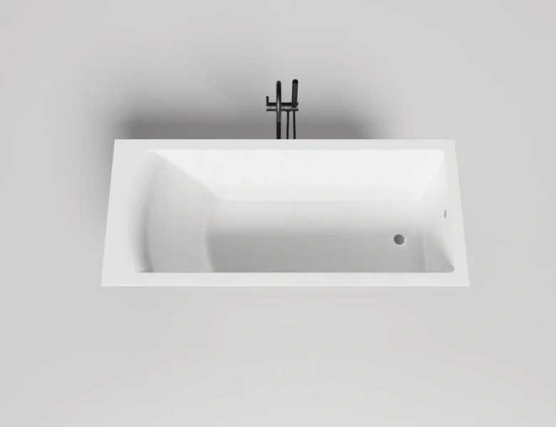 Ванна из искусственного камня Salini Cascata 170х75 см белый матовый 104113M (детальная фотография), искусственный камень
