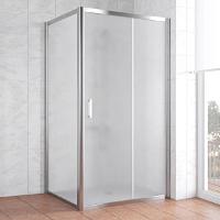 Душевой уголок профиль глянцевый хром стекло сатин Vegas-glass