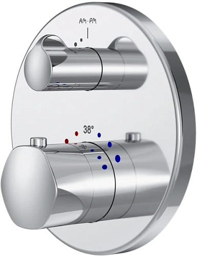 Смеситель для душа AM.PM Gem с термостатом монтируемый в стену, хром - фото 1