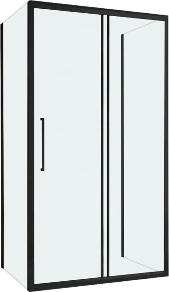 Душевой уголок Abber Schwarzer Diamant 180х70 см профиль черный AG30180BH-S70B-S70B (детальная фотография), прямоугольные