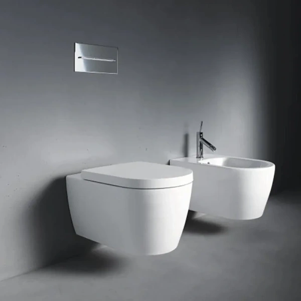 Унитаз подвесной Duravit ME by Starck без покрытия 2529090000 (детальная фотография), безободковые, с антивсплеском