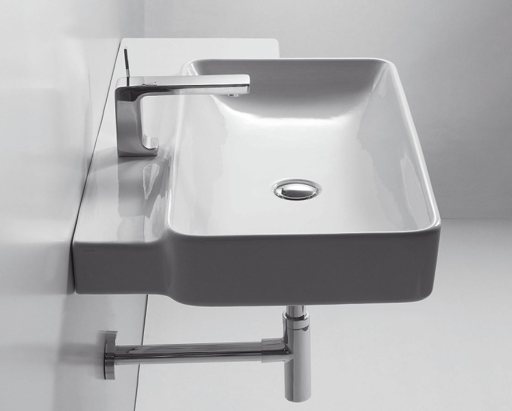 Раковина со столешницей, цвет белый матовый, Simas Flow FL 02 BI MATT DX (детальная фотография), по запросу