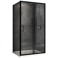 Душевой уголок Abber Schwarzer Diamant 130x100 см профиль черный