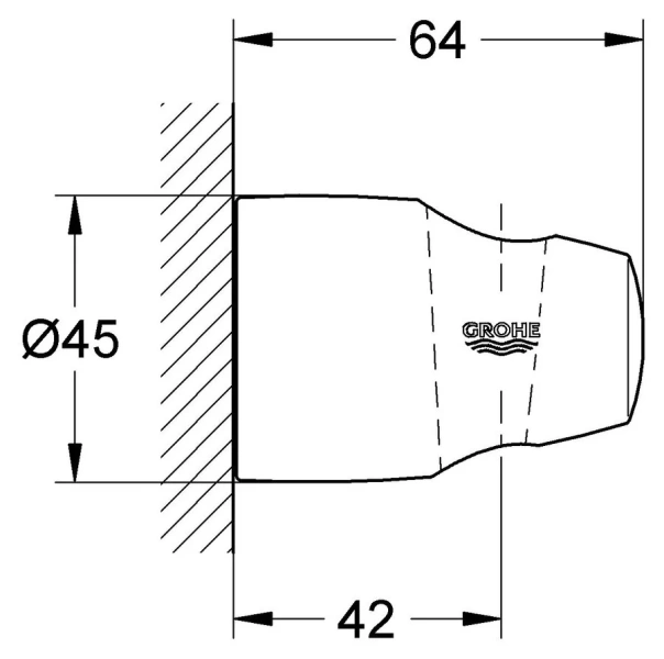 Настенный держатель Grohe Movario 28403000 (детальная фотография), нет в наличии