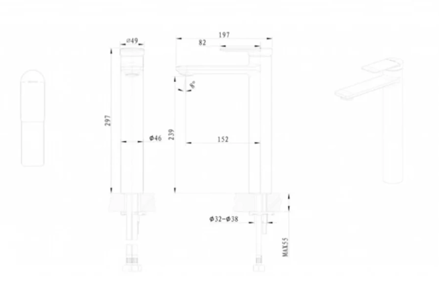Смеситель для раковины Bravat Eddie F1369402CP-A-RUS (детальная фотография), для раковины