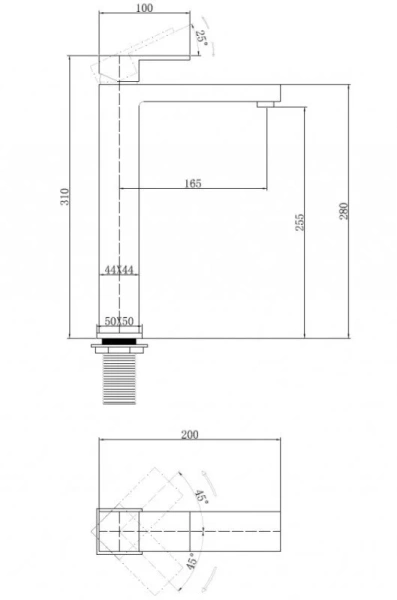 Смеситель для раковины Abber Daheim золото матовое AF8211G (детальная фотография), для раковины