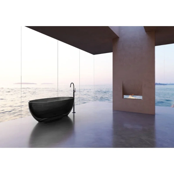 Ванна из полиэфирной смолы Abber Kristall AT9703 170x75 см овальная (детальная фотография), отдельностоящие